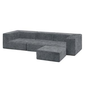 imageDelta Children Cozee 4Piece Sectional Sofa Set 20quotD x 20quotW x 155quotH Grey