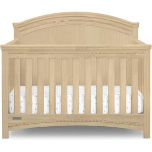 imageDelta Children Simmons Kids SlumberTime Emma 4in1 Convertible Baby Crib N More  Greenguard Gold Certified Bianca WhiteNatural Sandstone