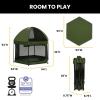 imageJeep Hexagon Pop Up Play Yard with Removable Canopy  Ideal for Indoor and Outdoor Use Olive GreenOlive Green