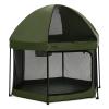 imageJeep Hexagon Pop Up Play Yard with Removable Canopy  Ideal for Indoor and Outdoor Use Olive GreenOlive Green
