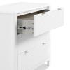 imageDelta Children Cassie 3 Drawer Dresser with Changing Top and Interlocking Drawers Bianca WhiteBianca White