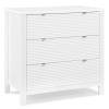 imageDelta Children Cassie 3 Drawer Dresser with Changing Top and Interlocking Drawers Bianca WhiteBianca White