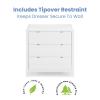 imageDelta Children Cassie 3 Drawer Dresser with Changing Top and Interlocking Drawers Bianca WhiteBianca White