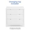 imageDelta Children Cassie 3 Drawer Dresser with Changing Top and Interlocking Drawers Bianca WhiteBianca White