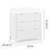 imageDelta Children Cassie 3 Drawer Dresser with Changing Top and Interlocking Drawers Bianca WhiteBianca White