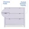 imageDelta Children Cassie 3 Drawer Dresser with Changing Top and Interlocking Drawers Bianca WhiteLilac