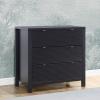 imageDelta Children Cassie 3 Drawer Dresser with Changing Top and Interlocking Drawers Bianca WhiteMidnight Grey