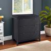 imageDelta Children Cassie 3 Drawer Dresser with Changing Top and Interlocking Drawers Bianca WhiteMidnight Grey