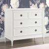 imageDelta Children Madeline 4 Drawer Dresser with Changing Top and Interlocking Drawers  Greenguard Gold Certified Bianca WhiteTextured AlmondBianca White