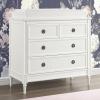 imageDelta Children Madeline 4 Drawer Dresser with Changing Top and Interlocking Drawers  Greenguard Gold Certified Bianca WhiteTextured AlmondBianca White