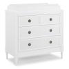 imageDelta Children Madeline 4 Drawer Dresser with Changing Top and Interlocking Drawers  Greenguard Gold Certified Bianca WhiteTextured AlmondBianca White