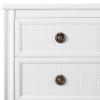 imageDelta Children Madeline 4 Drawer Dresser with Changing Top and Interlocking Drawers  Greenguard Gold Certified Bianca WhiteTextured AlmondBianca White