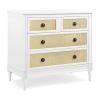 imageDelta Children Madeline 4 Drawer Dresser with Changing Top and Interlocking Drawers  Greenguard Gold Certified Bianca WhiteTextured AlmondBianca WhiteTextured Almond