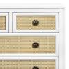 imageDelta Children Madeline 4 Drawer Dresser with Changing Top and Interlocking Drawers  Greenguard Gold Certified Bianca WhiteTextured AlmondBianca WhiteTextured Almond