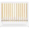 imageDelta Children Mia Portable Folding Mini Crib with 15Inch Mattress  Greenguard Gold Certified Bianca WhiteNaturalBianca WhiteNatural