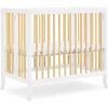imageDelta Children Mia Portable Folding Mini Crib with 15Inch Mattress  Greenguard Gold Certified Bianca WhiteNaturalBianca WhiteNatural