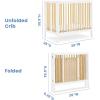 imageDelta Children Mia Portable Folding Mini Crib with 15Inch Mattress  Greenguard Gold Certified Bianca WhiteNaturalBianca WhiteNatural