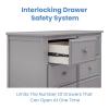 imageDelta Children Unisex Nursery 6 Drawer Double Dresser with Interlocking Drawers  Greenguard Gold Certified GreyGrey