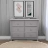 imageDelta Children Unisex Nursery 6 Drawer Double Dresser with Interlocking Drawers  Greenguard Gold Certified GreyGrey