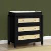 imageSimmons Kids Theo 3 Drawer Dresser with Changing Top and Interlocking Drawers BlackTextured AlmondBlackTextured Almond