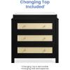 imageSimmons Kids Theo 3 Drawer Dresser with Changing Top and Interlocking Drawers BlackTextured AlmondBlackTextured Almond