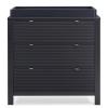 imageDelta Children Cassie 3 Drawer Dresser with Changing Top and Interlocking Drawers Bianca WhiteMidnight Grey