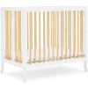 imageDelta Children Mia Portable Folding Mini Crib with 15Inch Mattress  Greenguard Gold Certified Bianca WhiteNaturalBianca WhiteNatural