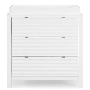 imageDelta Children Cassie 3 Drawer Dresser with Changing Top and Interlocking Drawers Bianca WhiteBianca White