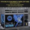 imageBatman Loft Bed Tent  Curtain Set for Low Twin Loft Bed Bed Sold Separately by Delta ChildrenBatman