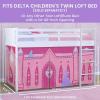 imageBatman Loft Bed Tent  Curtain Set for Low Twin Loft Bed Bed Sold Separately by Delta ChildrenDisney Princess