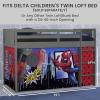 imageBatman Loft Bed Tent  Curtain Set for Low Twin Loft Bed Bed Sold Separately by Delta ChildrenSpiderman
