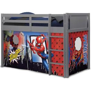 imageBatman Loft Bed Tent  Curtain Set for Low Twin Loft Bed Bed Sold Separately by Delta ChildrenSpiderman