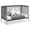 imageDelta Children Casey 4in1 Convertible Crib  Greenguard Gold Certified CharcoalNaturalCharcoalNatural
