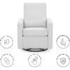 imageDelta Children Luna Nursery Swivel Glider  Greenguard Gold Certified and OekoTEX Standard 100 Fabric Dovetail GreyDovetail Grey