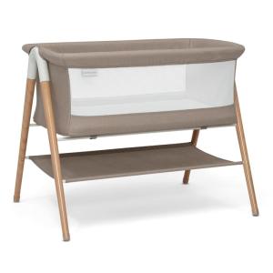 imageDelta Children Bondi Beechwood Twin Bassinet with PureAir Breathable Mesh Sheet and FSCCertified Wood TanBassinet