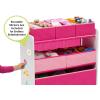 image:imageDelta Children Design and Store 6 Bin Toy Organizer GreyBlueWhitePink
