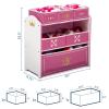 image:imageDelta Children Princess Crown Design amp Store 6 Bin Toy Storage Organizer  Greenguard Gold Certified WhitePink