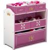 image:imageDelta Children Princess Crown Design amp Store 6 Bin Toy Storage Organizer  Greenguard Gold Certified WhitePink