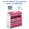 image:imageDelta Children Princess Crown Design amp Store 6 Bin Toy Storage Organizer  Greenguard Gold Certified WhitePink