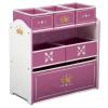image:imageDelta Children Princess Crown Design amp Store 6 Bin Toy Storage Organizer  Greenguard Gold Certified WhitePink