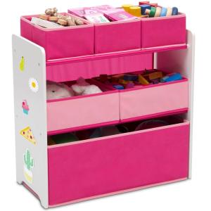 image:imageDelta Children Design and Store 6 Bin Toy Organizer GreyBlueWhitePink