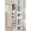 image:imageDelta Children 6 Shelf Hanging Wall Storage with 2 Drawers  Easy StorageOrganization Solution Holds Sweaters Shirts Pants Accessories amp More  Movable Drawers Allow for Customization NavyBeige