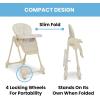 image:imageLittle Folks by Delta Children 2in1 SlimFold High Chair for Babies and Toddlers BlackCream