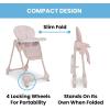 image:imageLittle Folks by Delta Children 2in1 SlimFold High Chair for Babies and Toddlers BlackPink