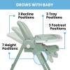 image:imageLittle Folks by Delta Children 2in1 SlimFold High Chair for Babies and Toddlers BlackSage Green