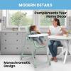 image:imageLittle Folks by Delta Children 2in1 SlimFold High Chair for Babies and Toddlers BlackSage Green