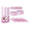 image:imageDelta Children Nursery Storage 24 Piece Set  Easy StorageOrganization Solution  Keeps Bedroom Nursery amp Closet Clean PinkPink