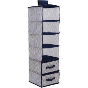 image:imageDelta Children 6 Shelf Hanging Wall Storage with 2 Drawers  Easy StorageOrganization Solution Holds Sweaters Shirts Pants Accessories amp More  Movable Drawers Allow for Customization NavyNavy