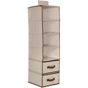image:imageDelta Children 6 Shelf Hanging Wall Storage with 2 Drawers  Easy StorageOrganization Solution Holds Sweaters Shirts Pants Accessories amp More  Movable Drawers Allow for Customization NavyBeige