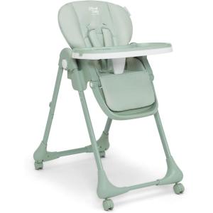 image:imageLittle Folks by Delta Children 2in1 SlimFold High Chair for Babies and Toddlers BlackSage Green